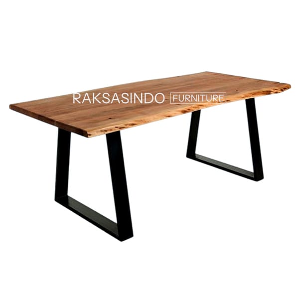 01-RSS-INDNT-001-Industrial-Steel-Framework-Teak-Dining-Table-162x90x75cm