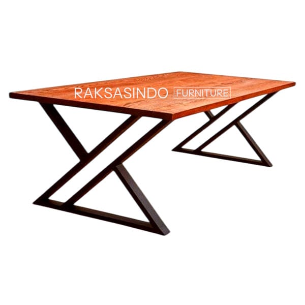 05-RSS-INDNT-005-Industrial-Steel-Framework-Teak-Dining-Table-200x100x76cm